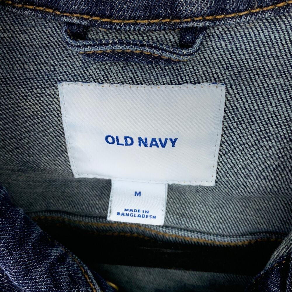 Old Navy Button Front Jean Jacket Mens Size Medium Medium Wash Denim - Picture 5 of 6